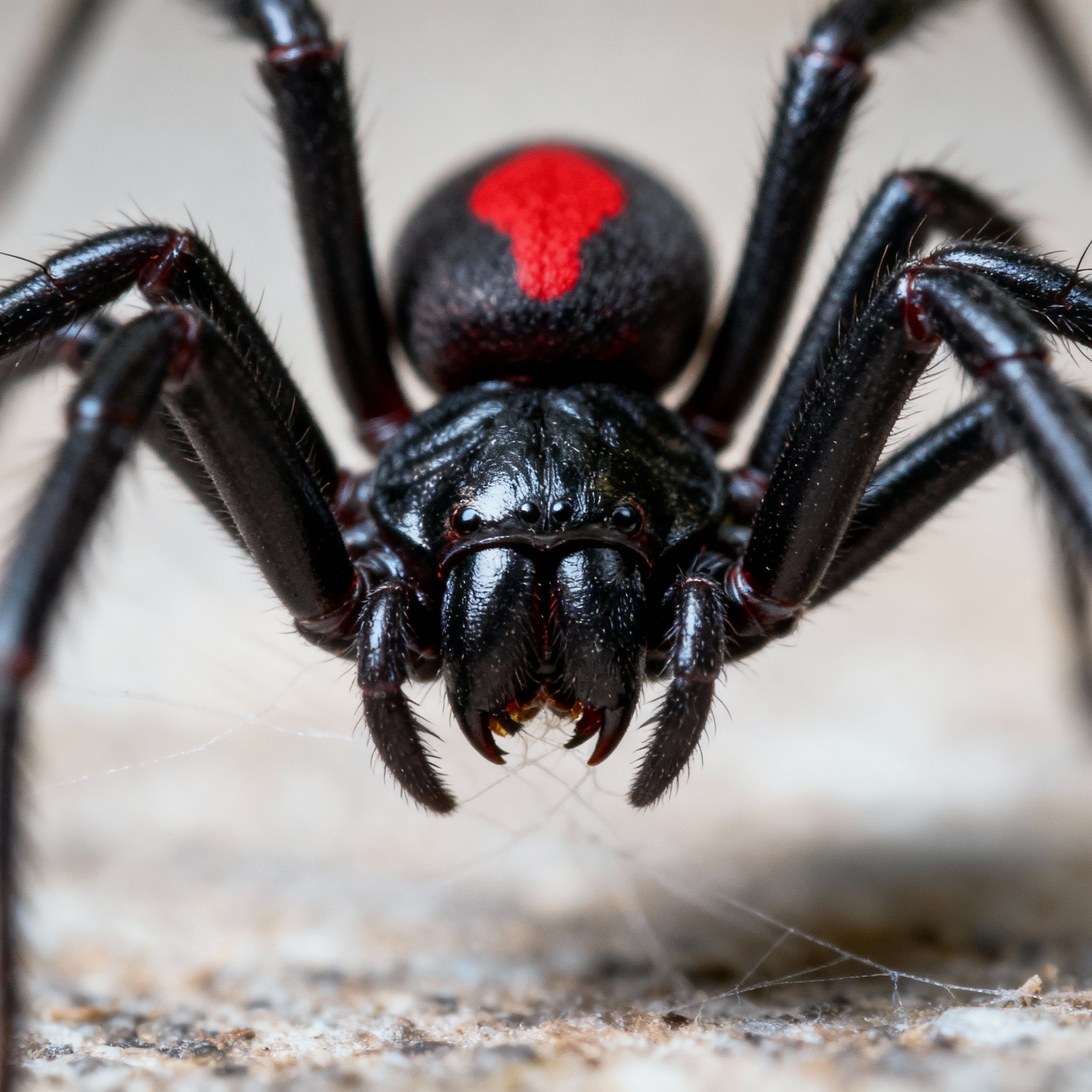 A black widow spider