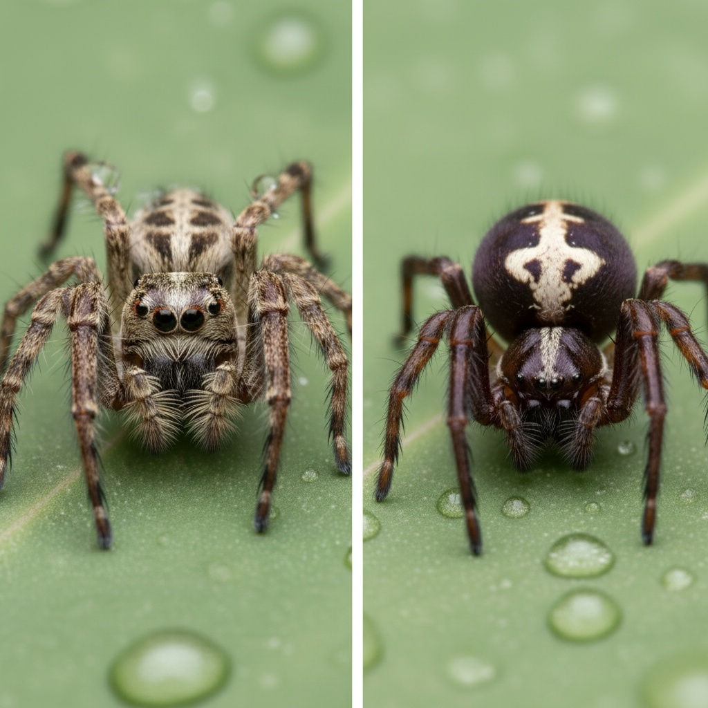 Super detailed photo of a noble false widow spider