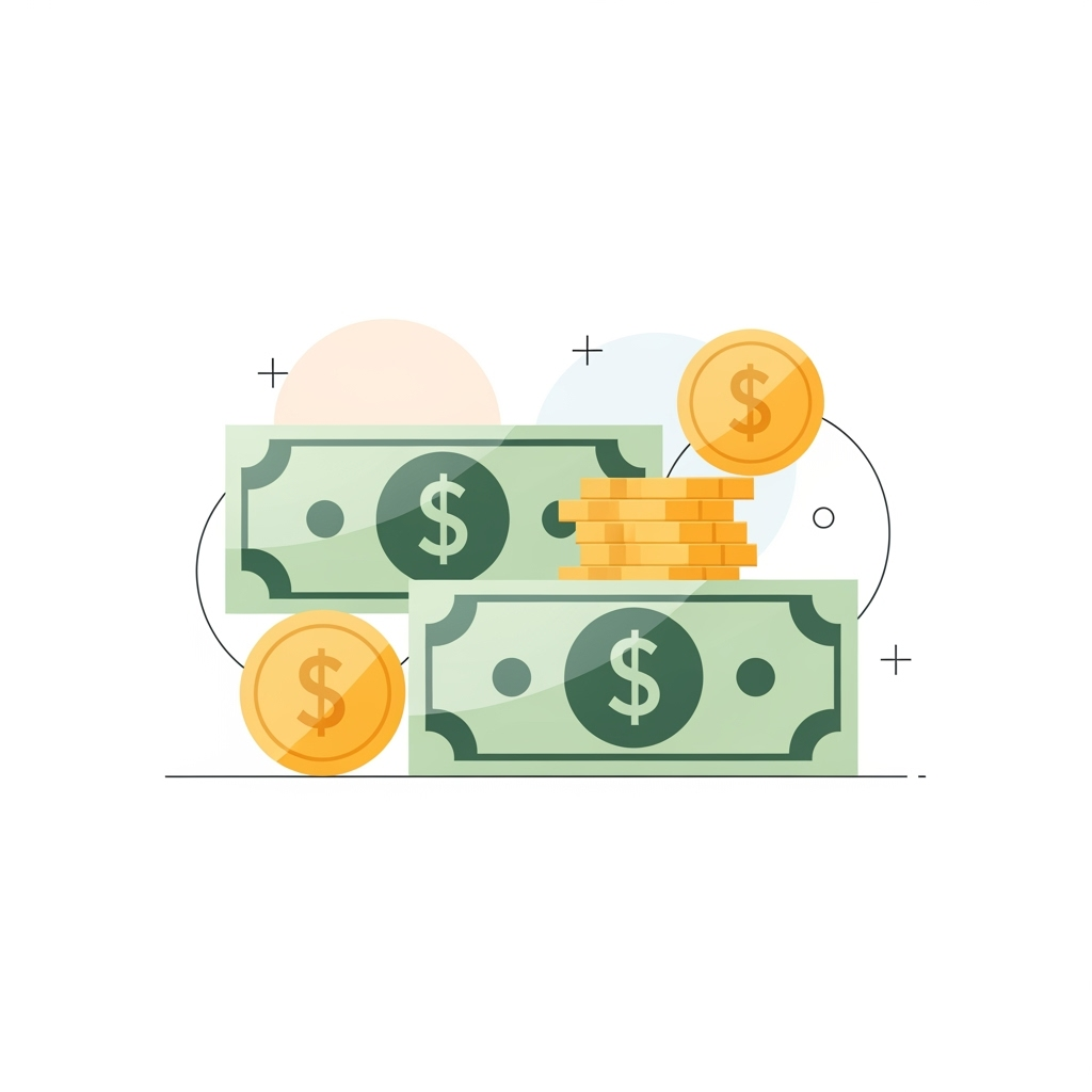 Abstract and simple stock image of a money