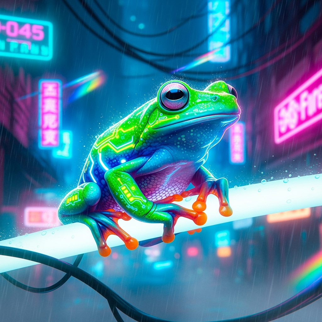 A colourful tree frog