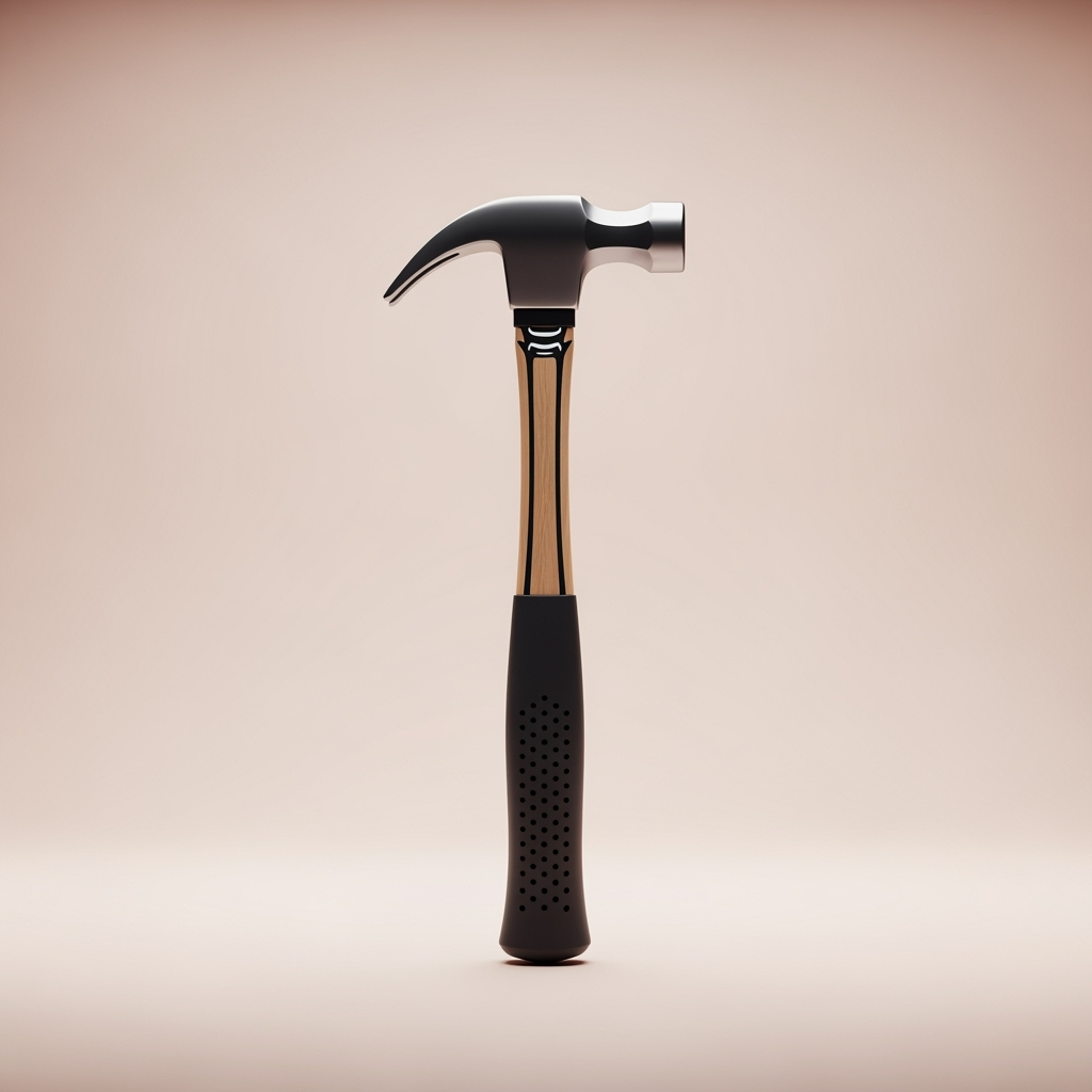 Abstract and simple stock image of a hammer