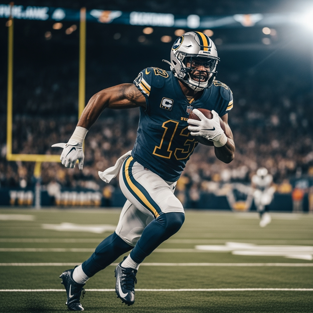 Action shot of football player