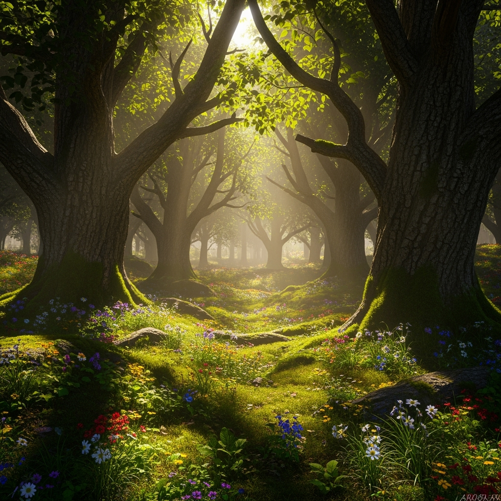 An incredible woodland scene. Must look like a photo.