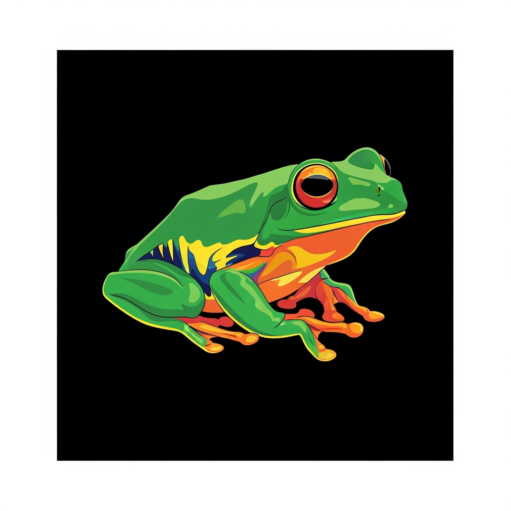 A colourful tree frog