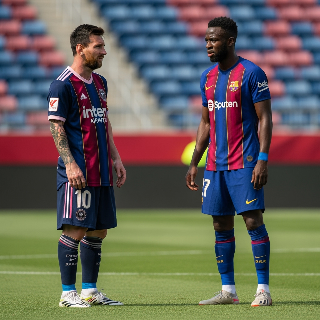 Messi with lamine yamal