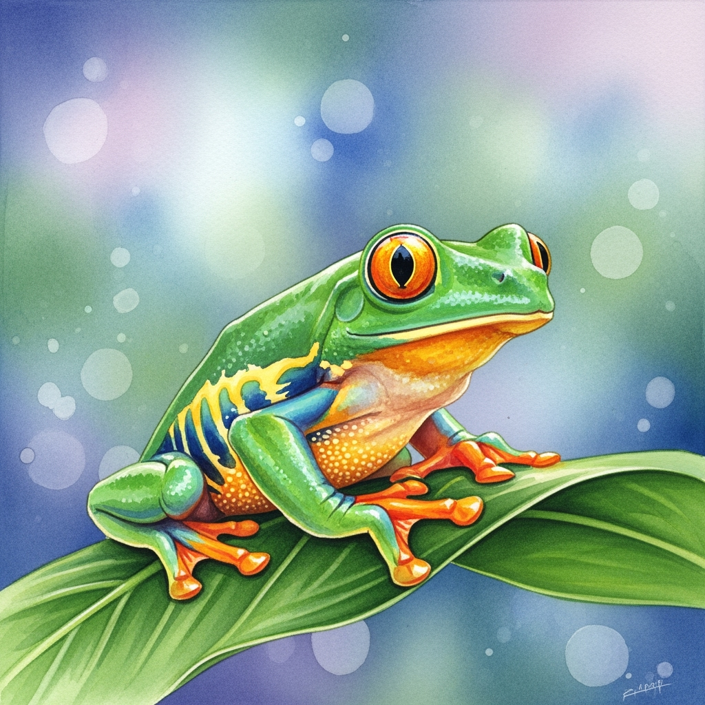 A colourful tree frog
