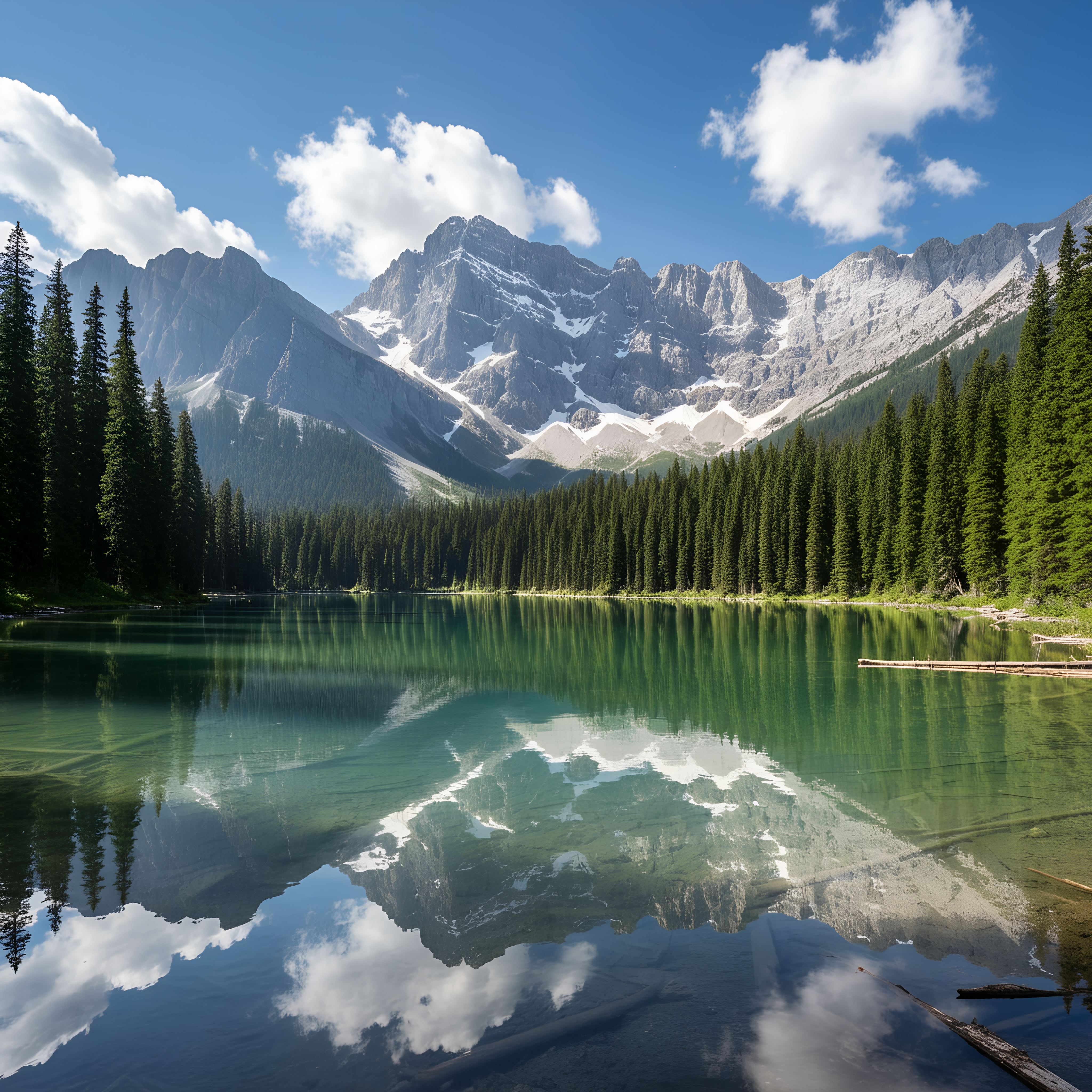 An amazing lake in the alps
