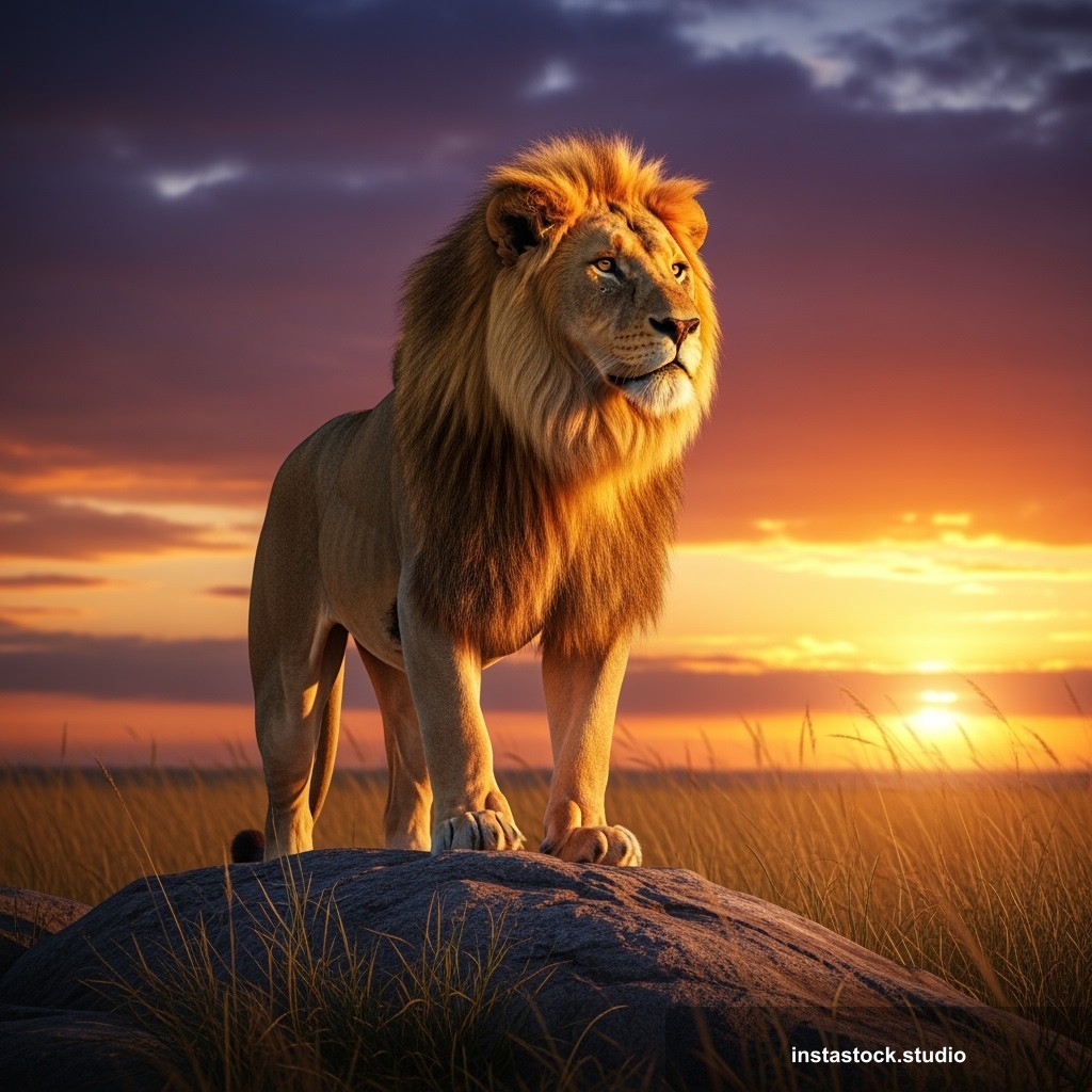 Majestic Lion Portrait