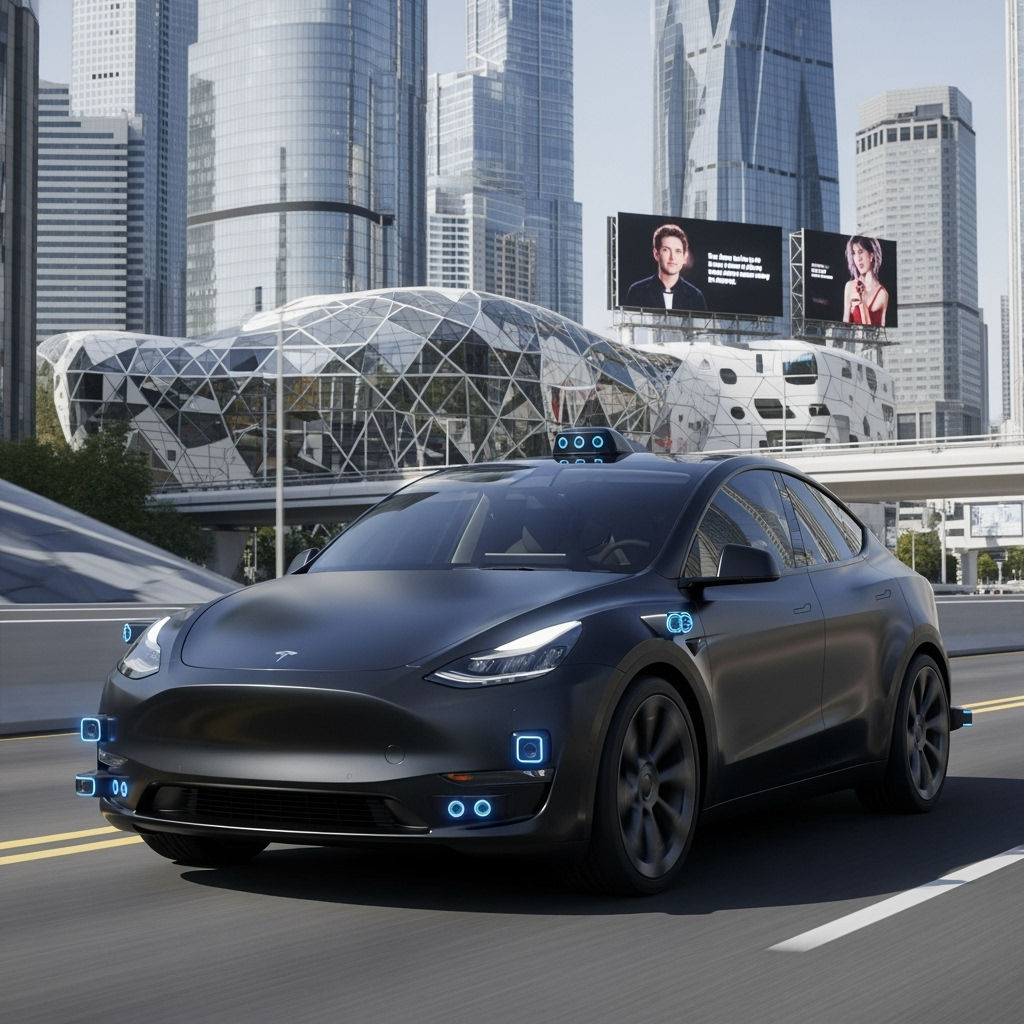 Self driving tesla model y