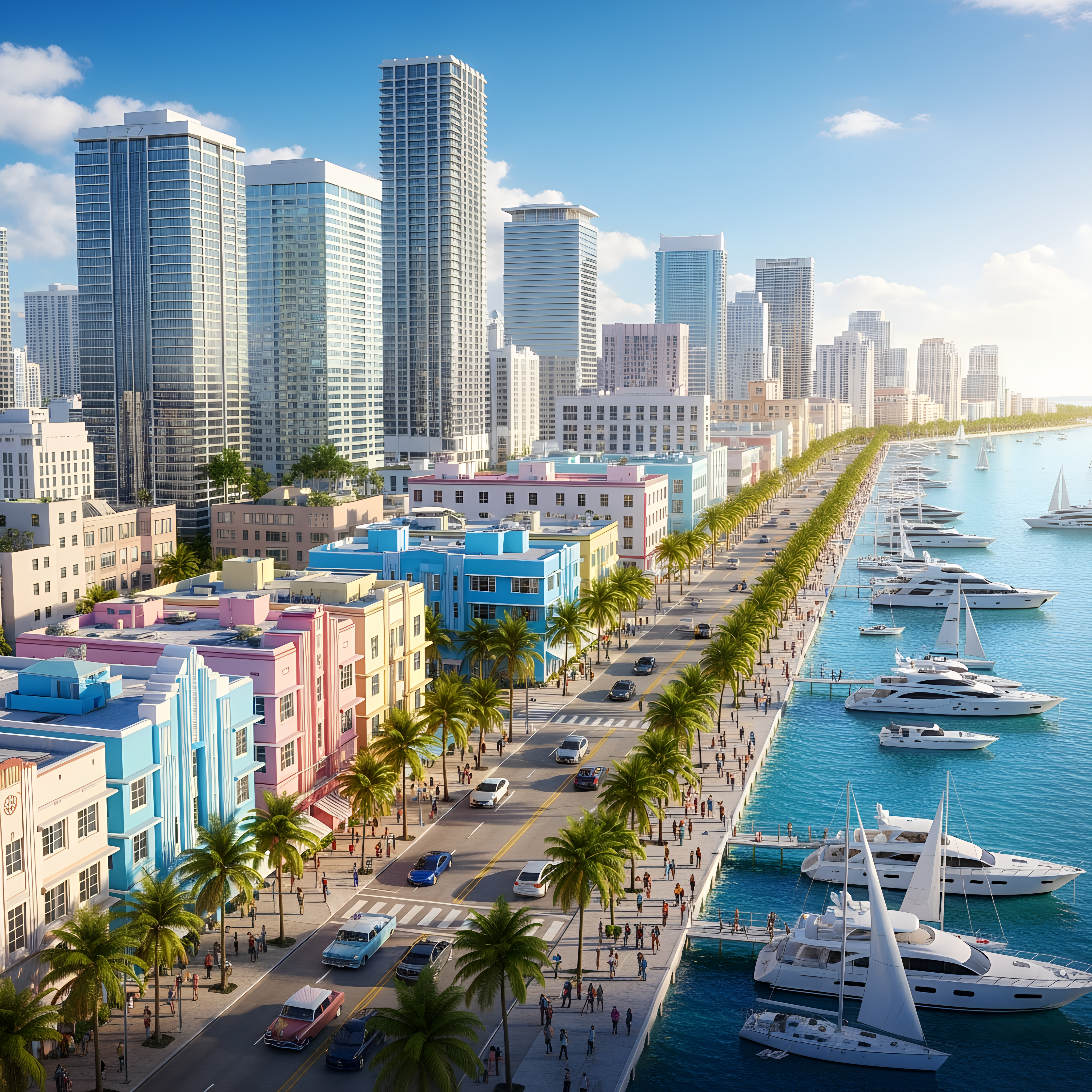 Cityscape - miami florida inspired