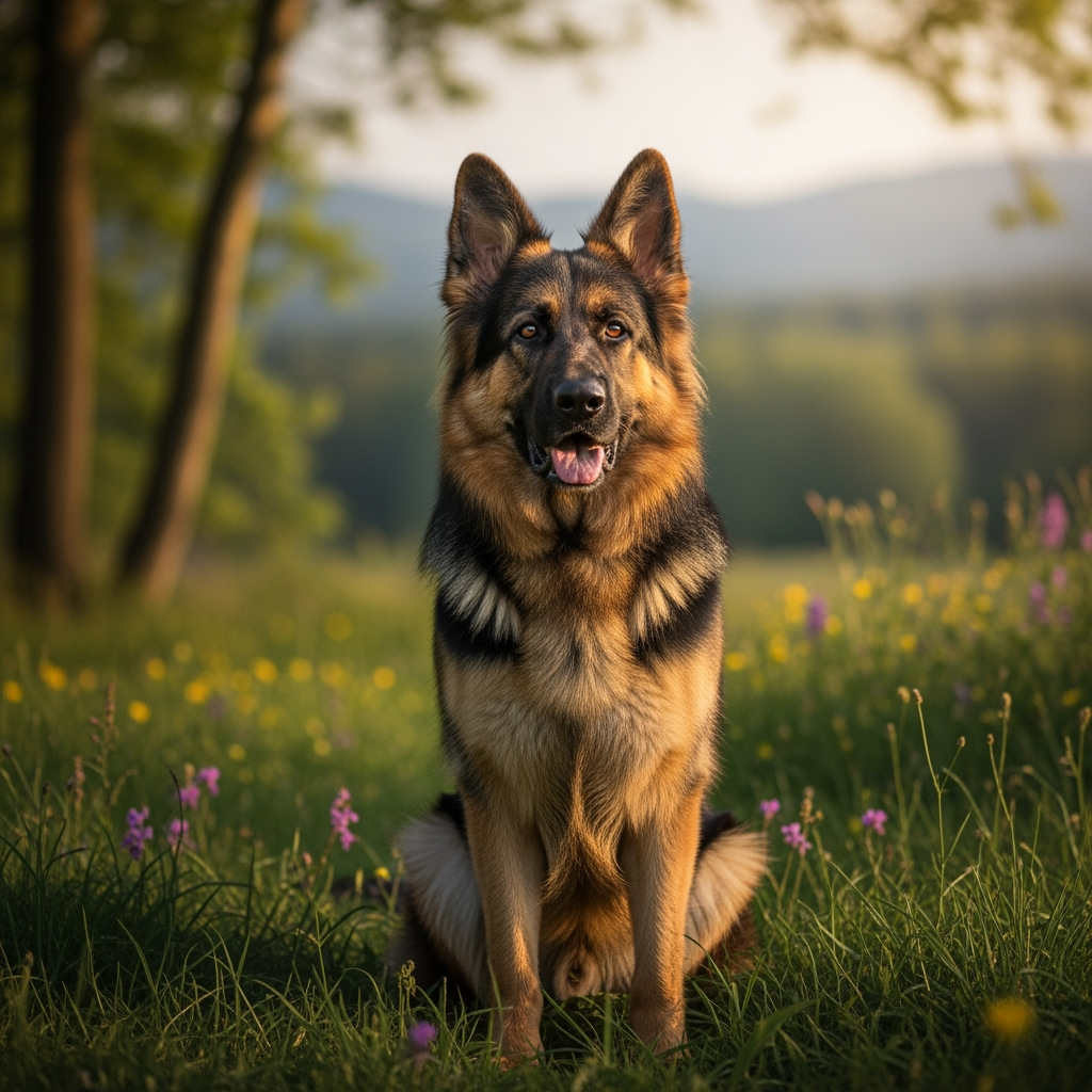 A dog. Must look like a photo.