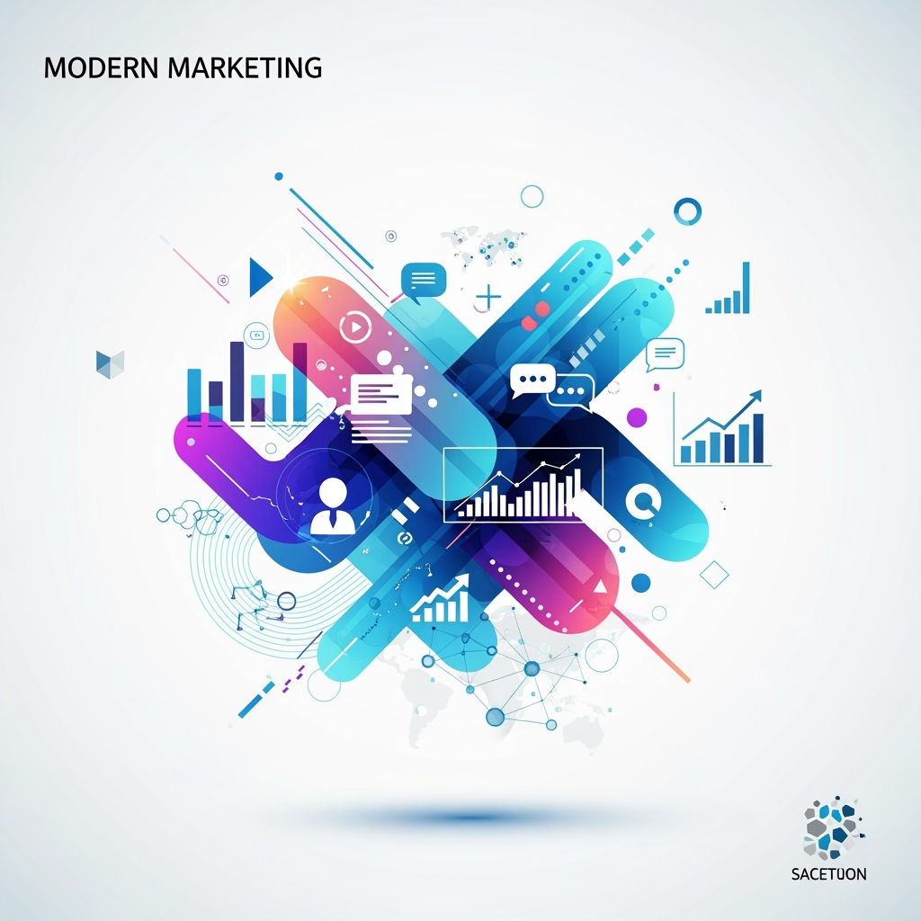 Abstract stock image of marketing