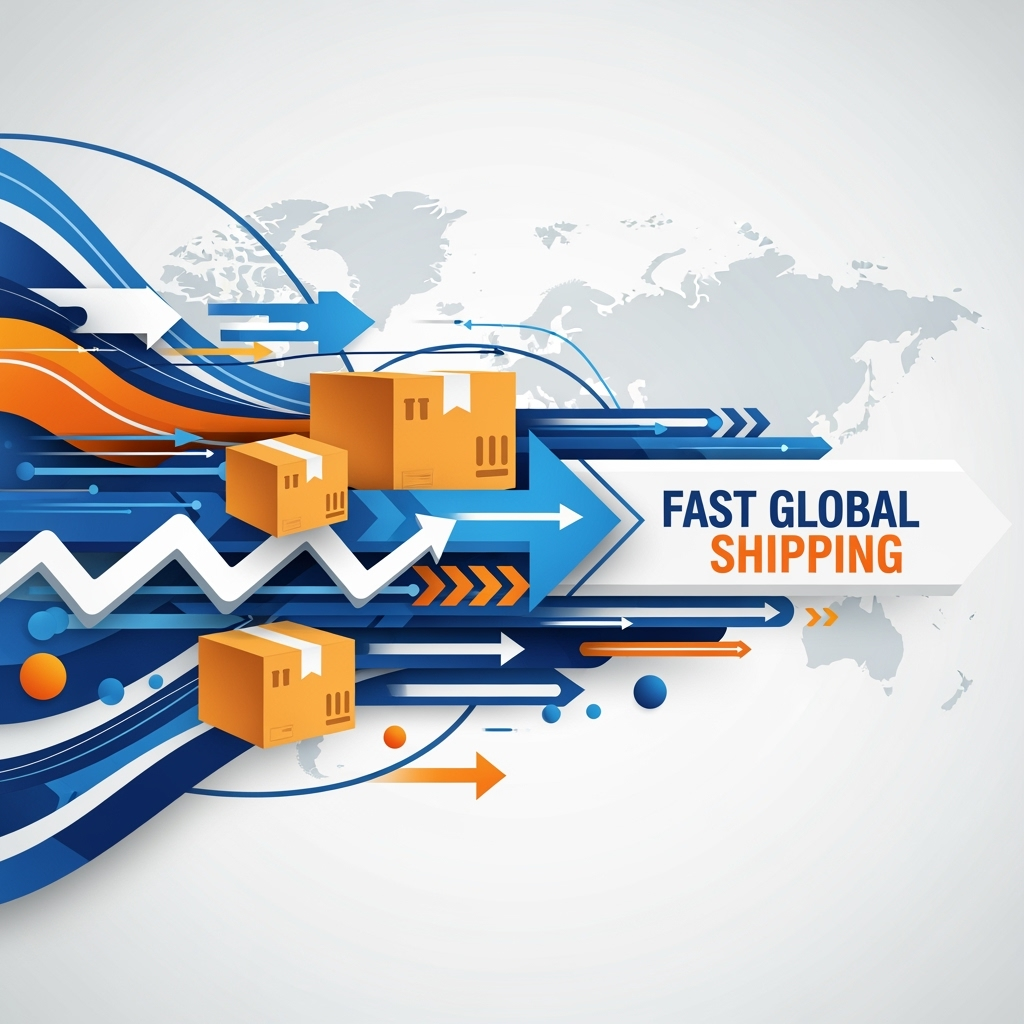 Abstract image to represent shipping a product