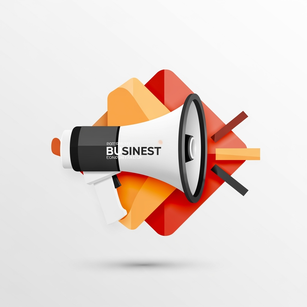 Abstract and simple stock image of a megaphone